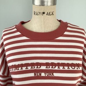 Forever 21 Limited Edition Striped Sweatshirt Size Medium